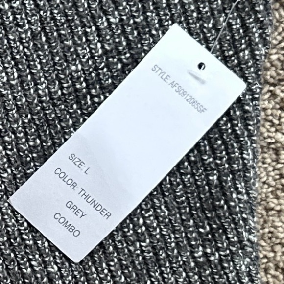 NWT Design History Asymmetrical Knit Sweater with Buttons – Size L, Gray - Picture 13 of 14